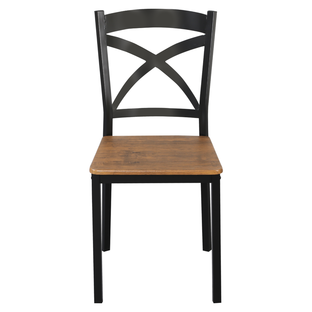 Jedálenský set 1+4, dub tmavý-čierna