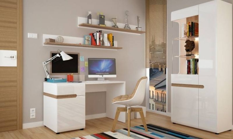 Polička TYP 60 biela-dub truflowy