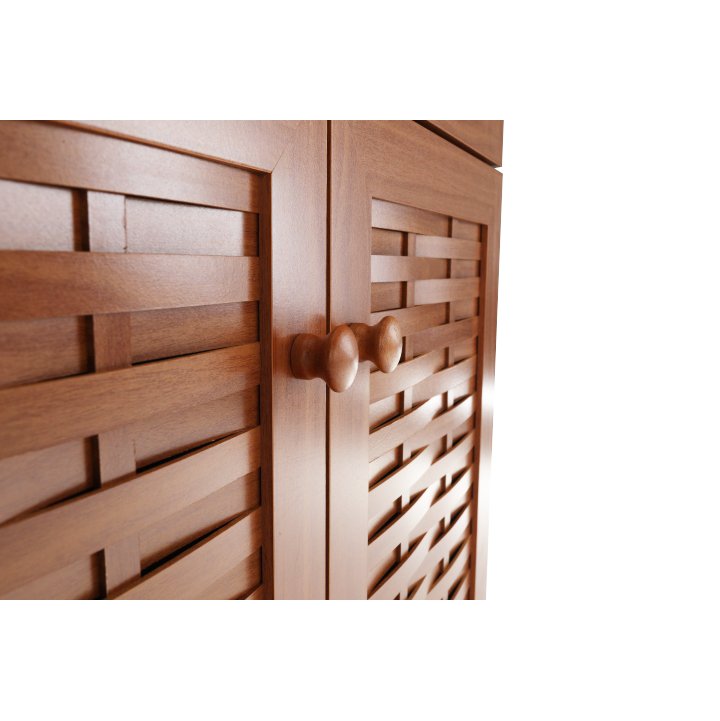 Botník dvojdverový so zásuvkou, MDF laminovaná, americká čerešňa