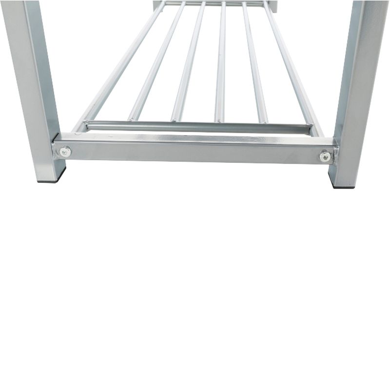 Lavica s botníkom, béžová-sivá