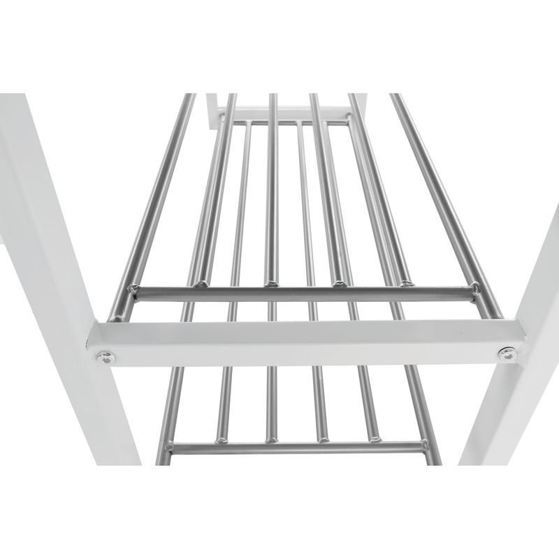 Lavica s botníkom, sivá-biela