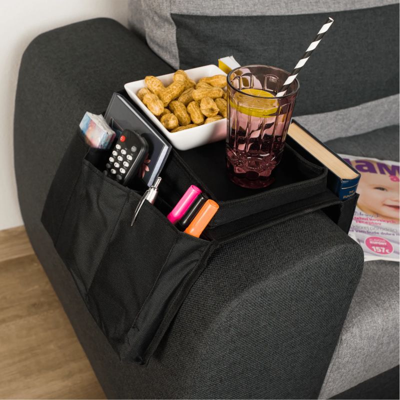 Organizér na pohovku, čierna