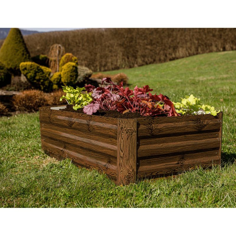 Vyvýšený záhon 80x60, hnedá oceľ