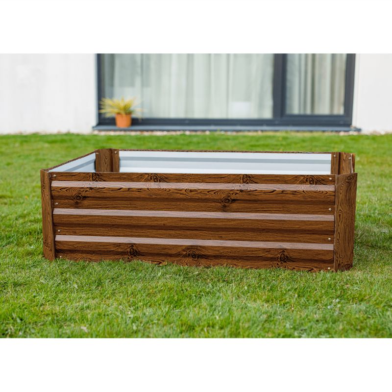 Vyvýšený záhon 100x60, hnedá oceľ