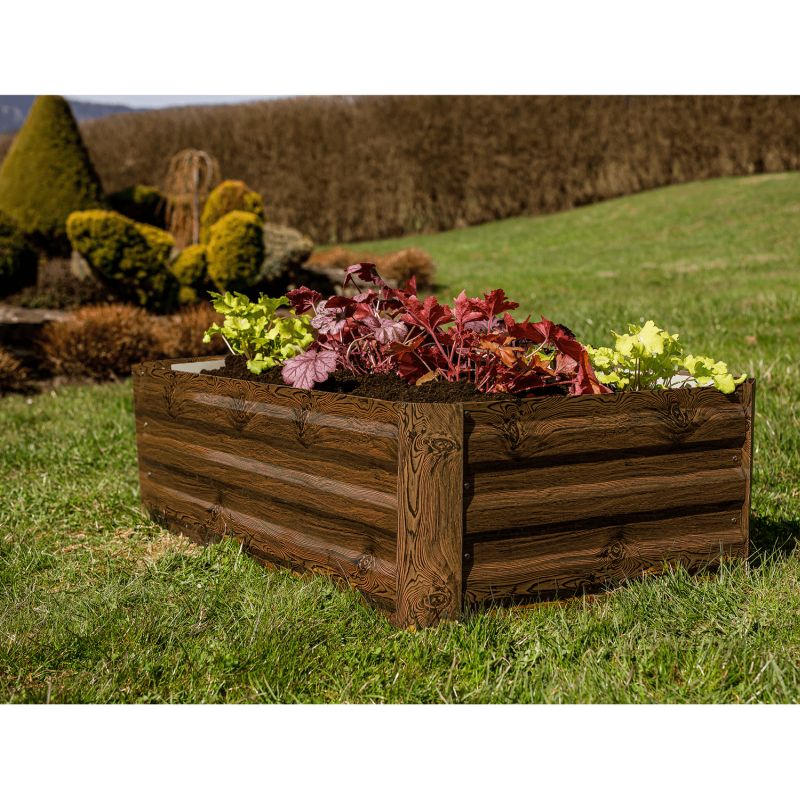 Vyvýšený záhon 120x60, hnedá oceľ