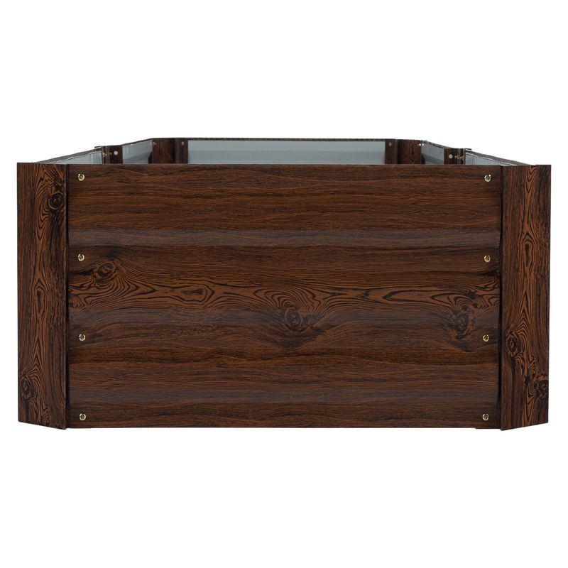 Vyvýšený záhon 237x60, hnedá oceľ