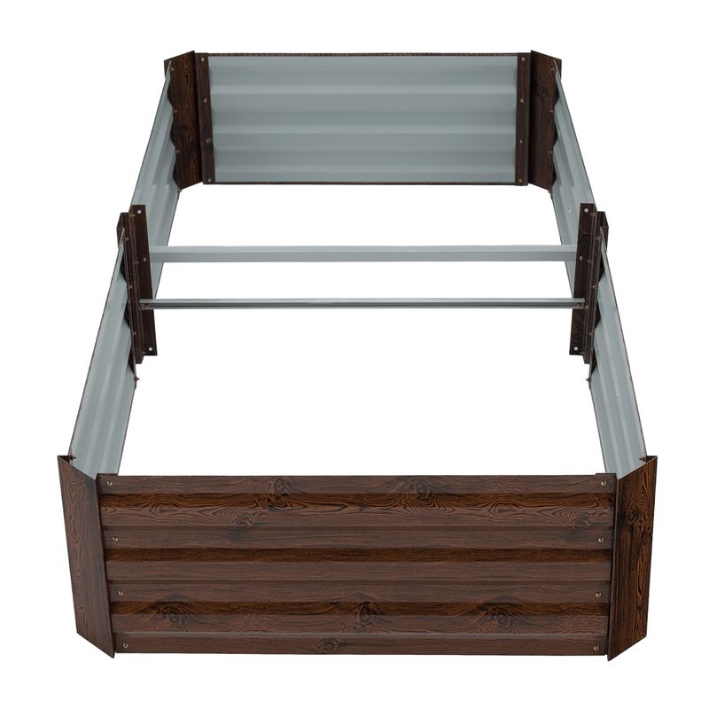 Vyvýšený záhon 160x80, hnedá oceľ