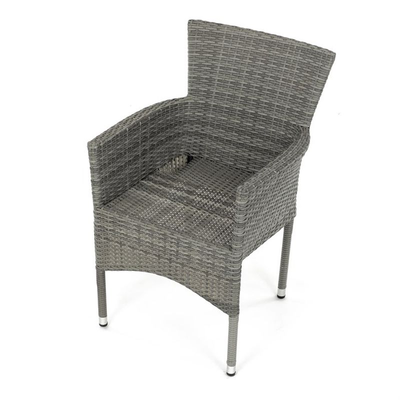 Štýlová záhradná stolička v sivom prevedení
