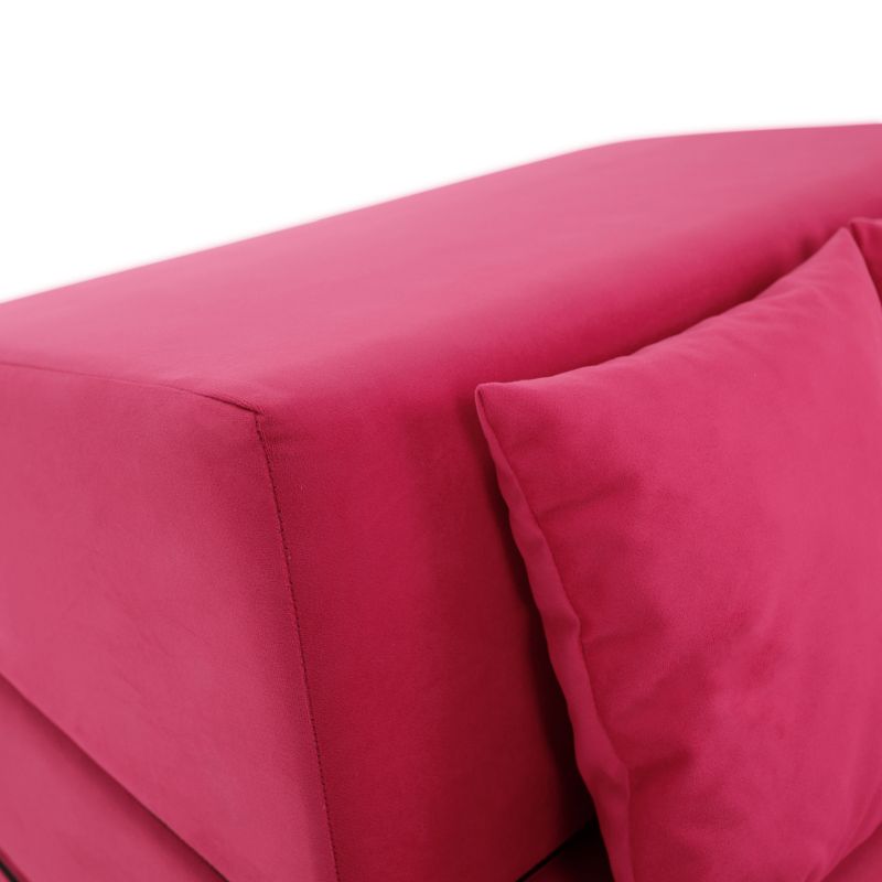 Skladací matrac do tvaru kresla, ružová magenta