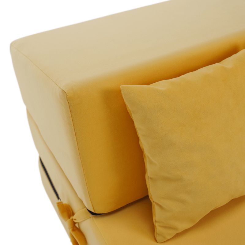 Skladací matrac do tvaru kresla, žltá