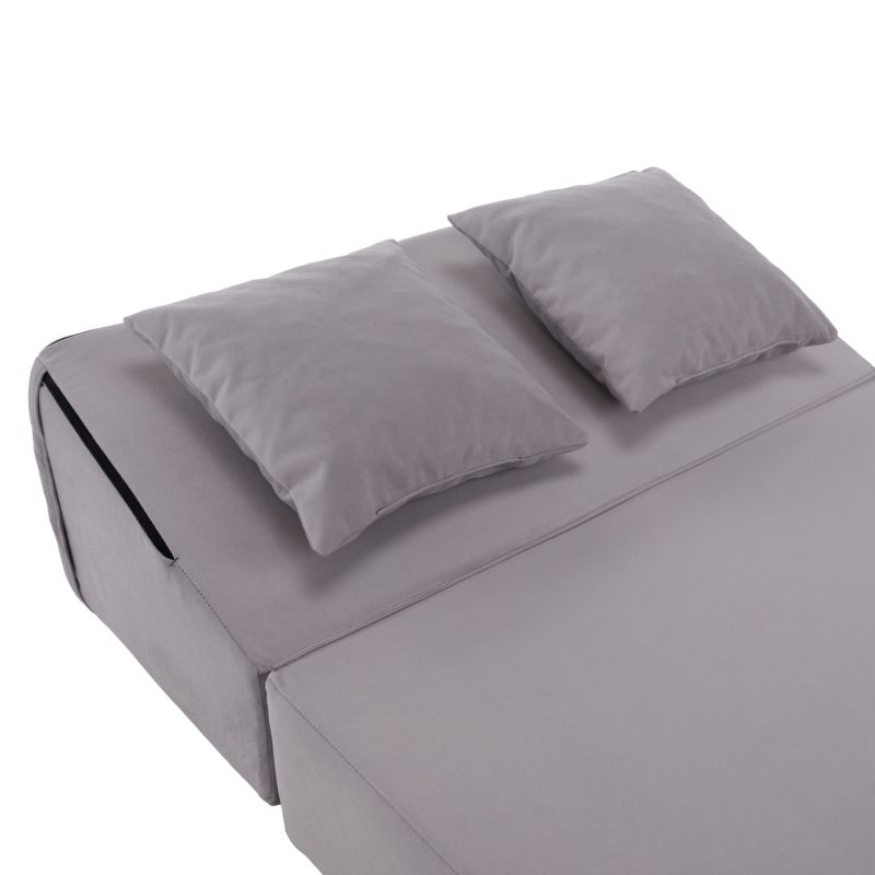 Skladací matrac do tvaru kresla, svetlosivá