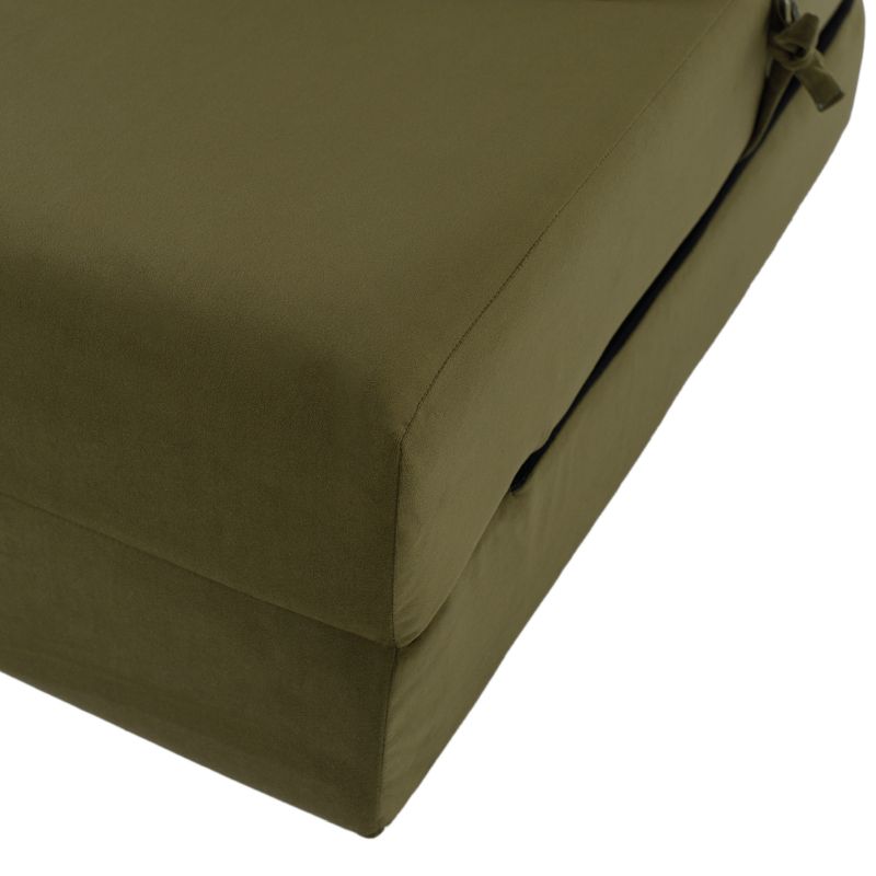 Skladací matrac do tvaru kresla, olivová