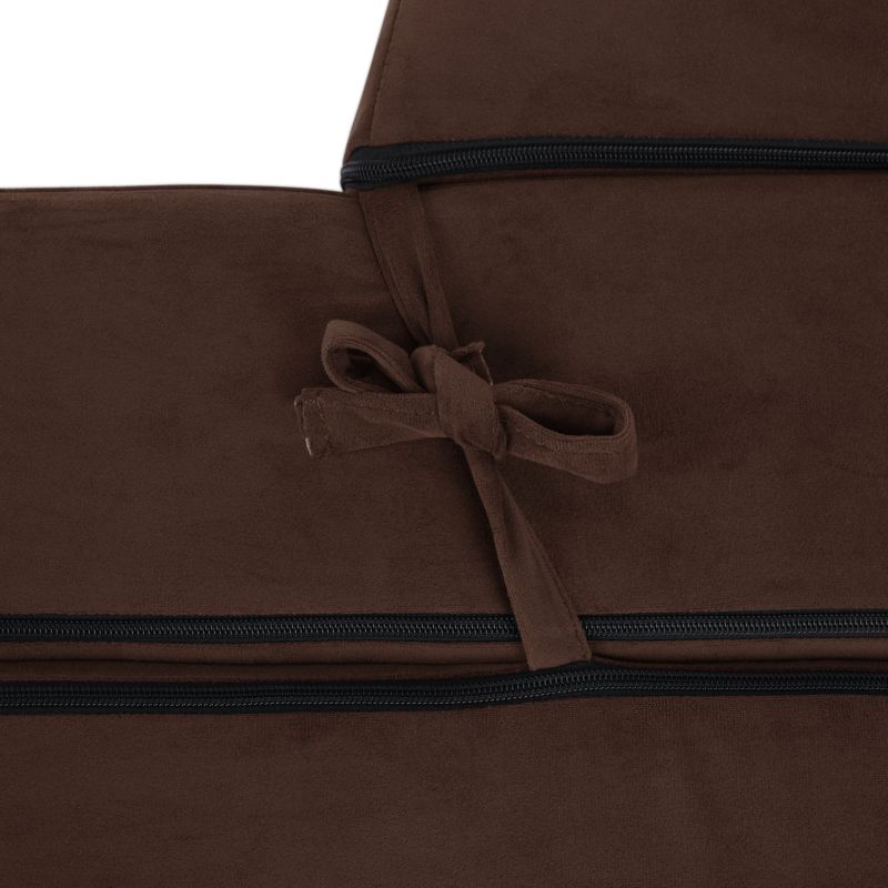 Skladací matrac do tvaru kresla, hnedá