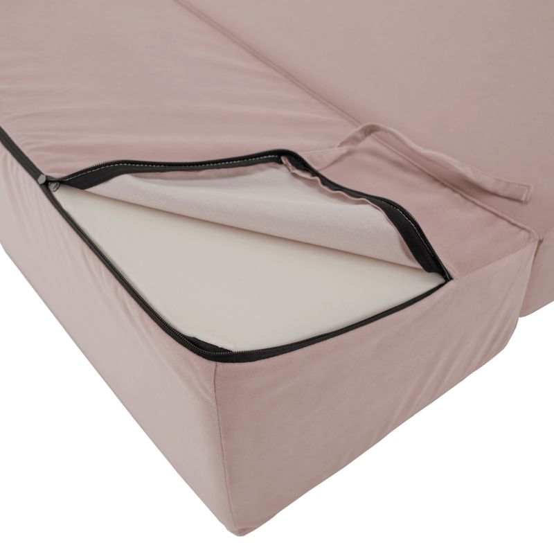 Skladací matrac do tvaru kresla, ružová