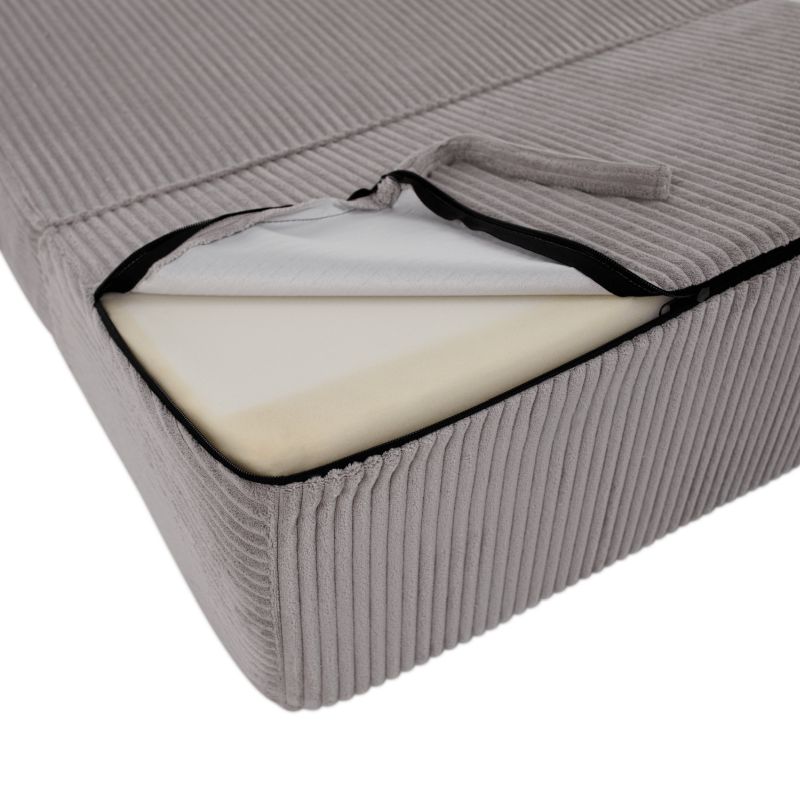 Skladací matrac do tvaru kresla, sivá