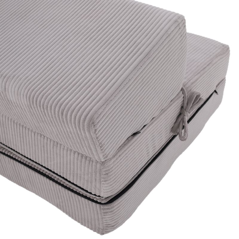 Skladací matrac do tvaru dvojkresla, sivá