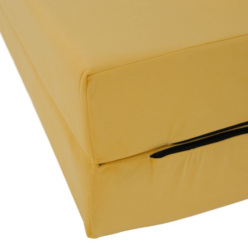 Skladací matrac do tvaru dvojkresla, žltá