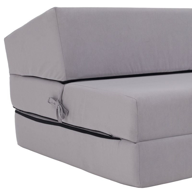 Skladací matrac do tvaru dvojkresla, svetlosivá