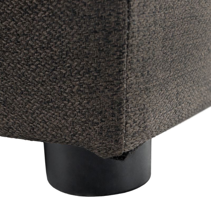 Praktický taburet, látka Twist sivohnedá