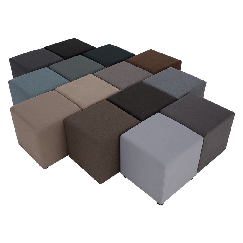 Praktický taburet, látka Twist tmavosivá