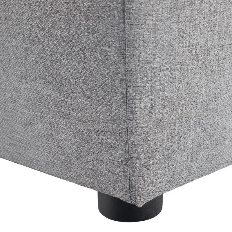 Praktický taburet, látka Twist sivá