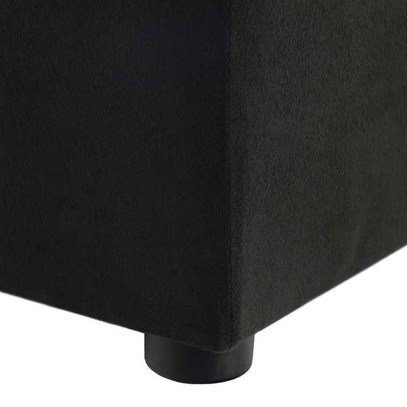 Praktický taburet, látka Alova čierna