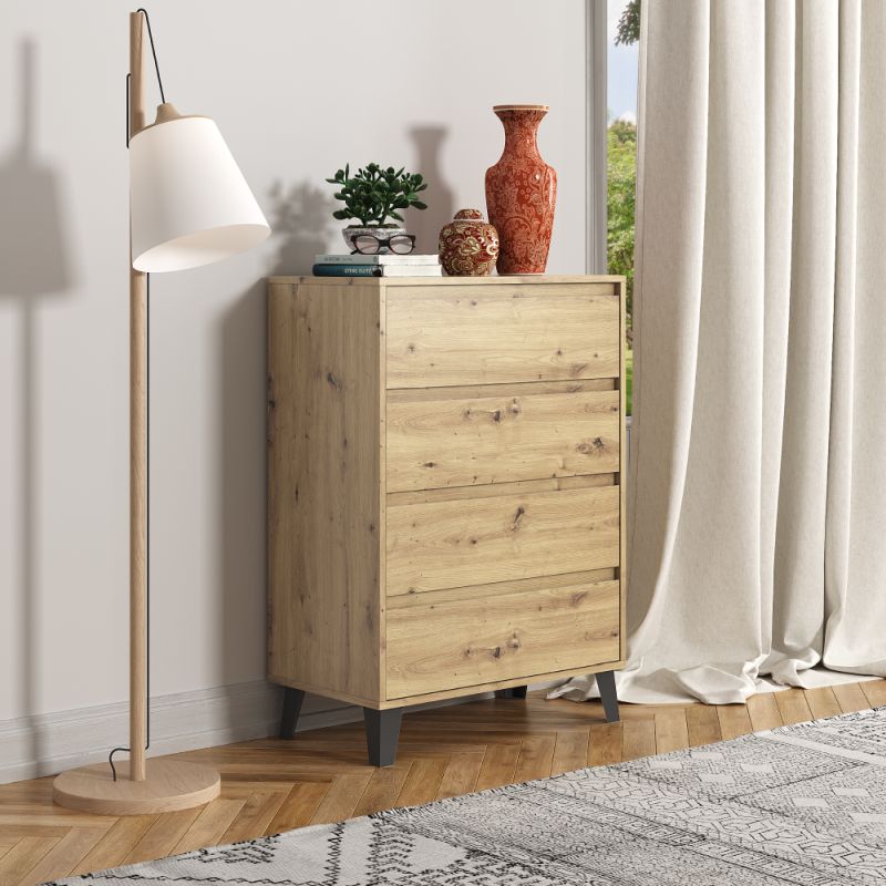 Komoda 4S70, 4x šuplík, dub artisan