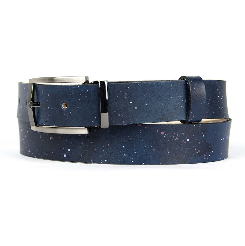 Ručne maľovaný kožený opasok, 128cm, Limitovaná edícia 10