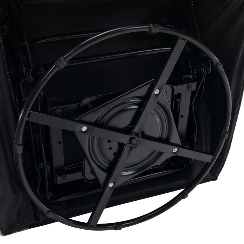 Relaxačné otočné kreslo s výklopnou podnožou, sivohnedá Taupe