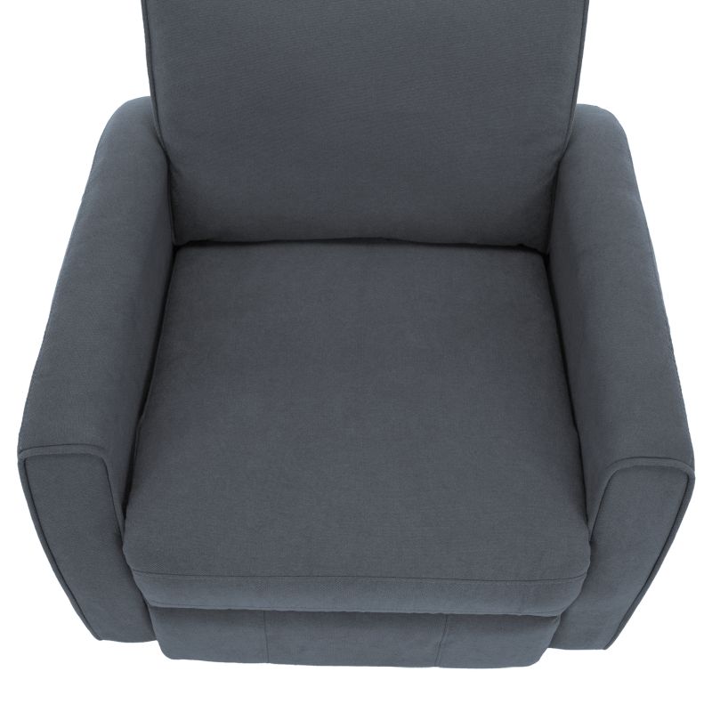 Relaxačné otočné kreslo s výklopnou podnožou, sivé