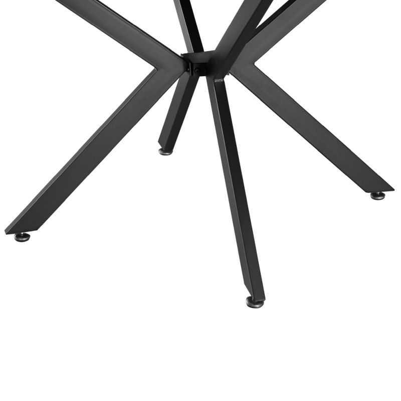 Okrúhly jedálenský rozkladací stôl, dub tmavý-čierna, 100-140 cm