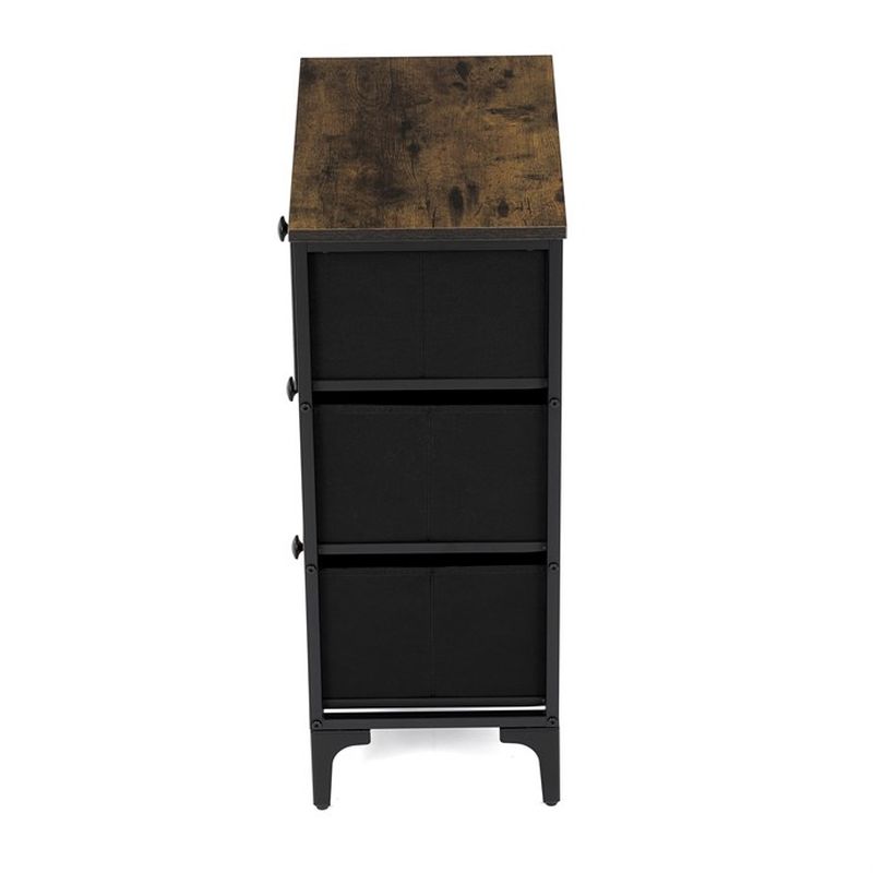 Retro komoda s 3 zásuvkami z netkanej textílie