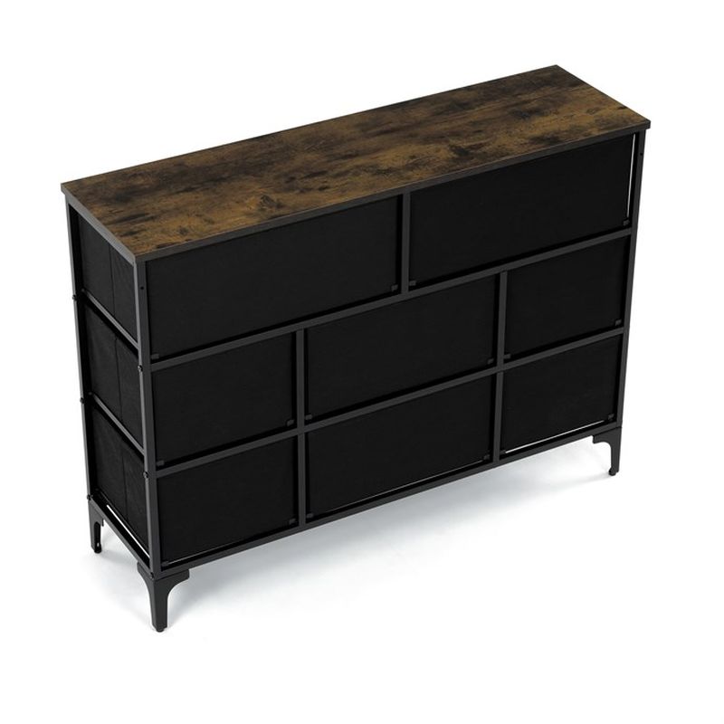 Retro komoda s 8 zásuvkami z netkanej textílie