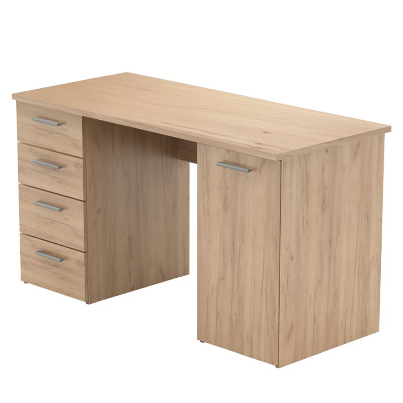 Praktický písací stôl vo farbe dub artisan