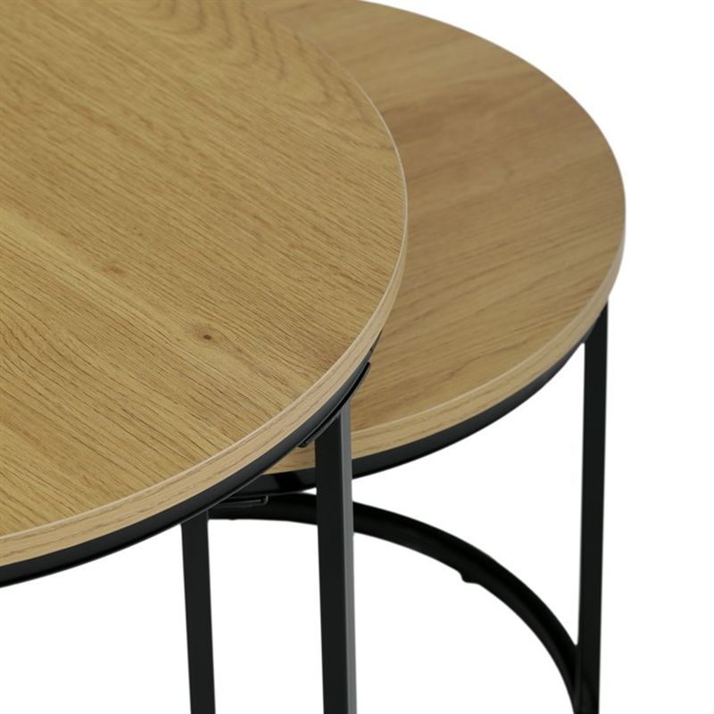 Set 2 ks stolíkov, MDF doska, dekor divoký dub