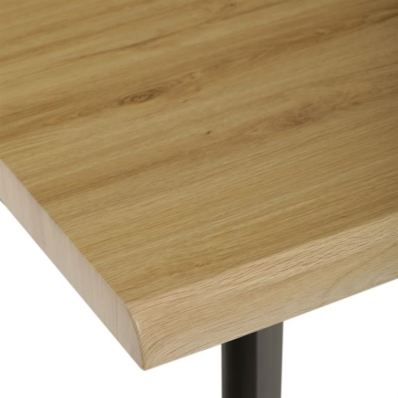 Stôl jedálenský 130x80, MDF doska dekor divoký dub, nohy čierne