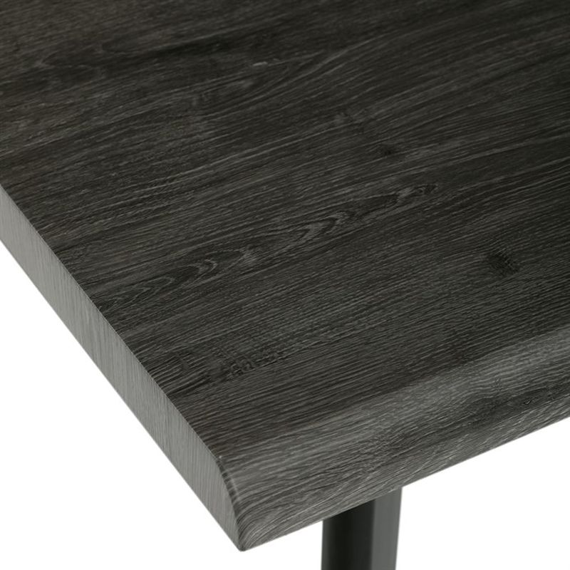 Stôl jedálenský 160x90, MDF doska dekor sivý dub, nohy čierne