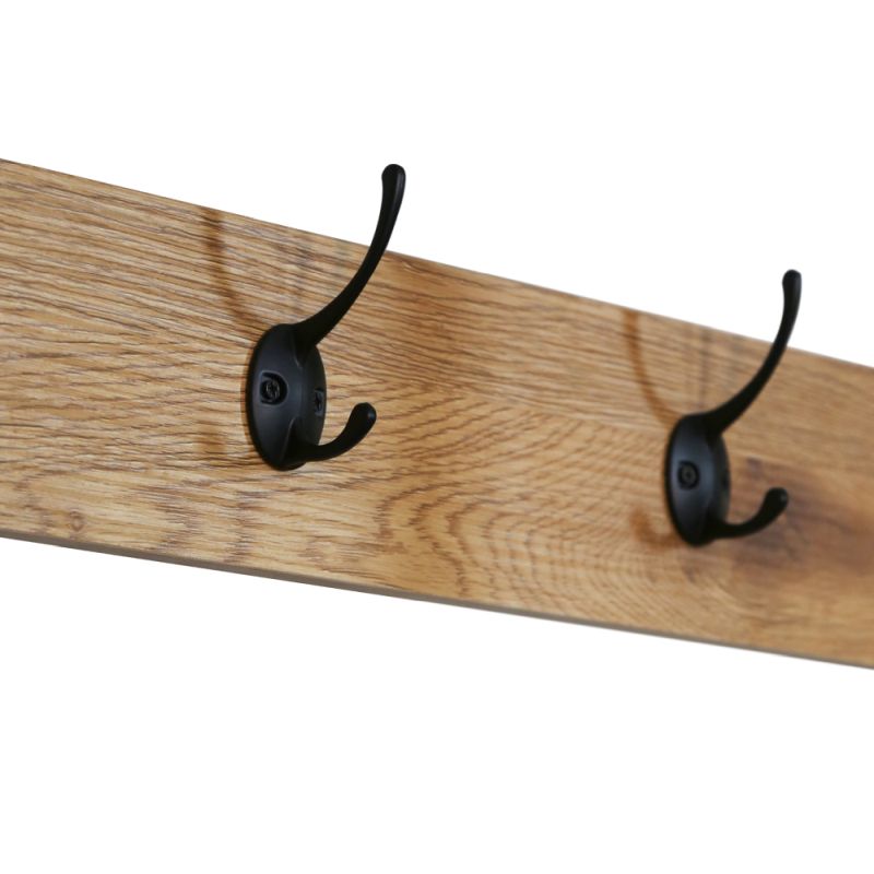 Vešiak s regálom, čierna-dub