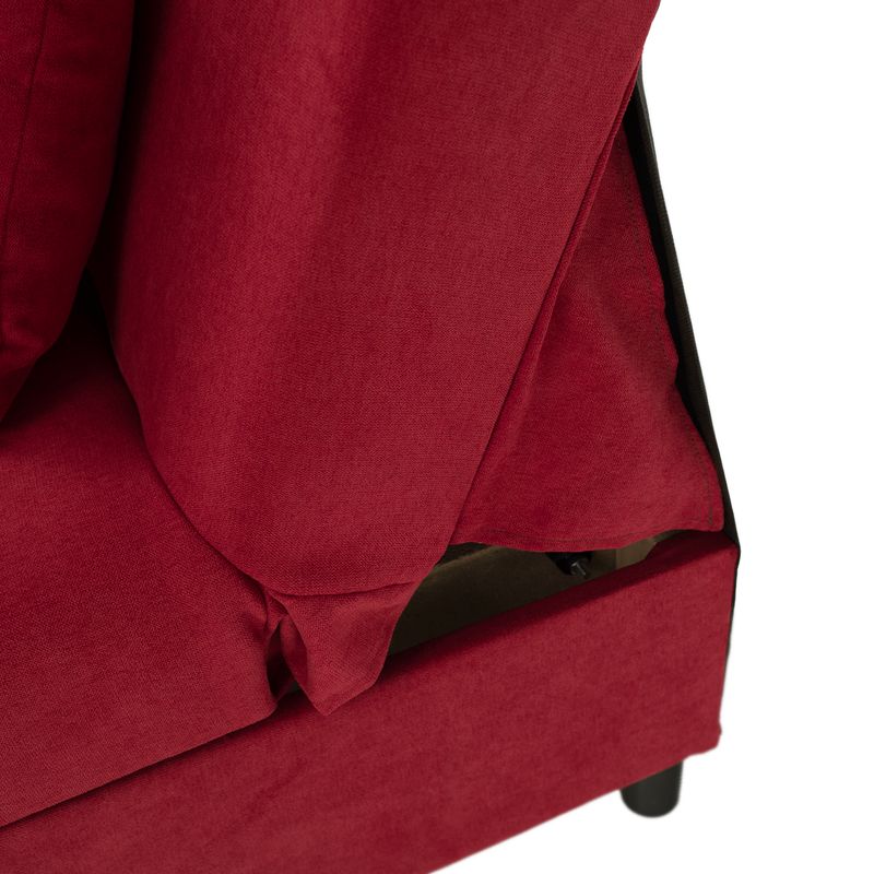 Rozkladacia moderná pohovka, červená