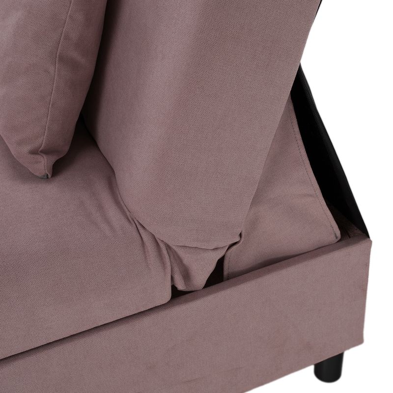 Rozkladacia moderná pohovka, ružová