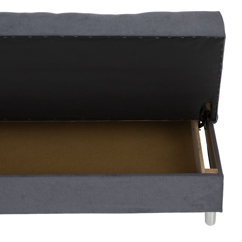 Rozkladacia moderná pohovka, sivá