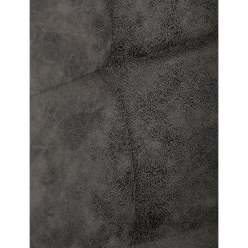 Jedálenská minimalistická stolička v industriálnom štýle, antracitová vintage látka