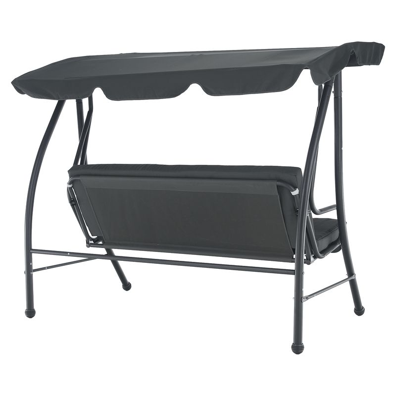 Štýlová záhradná hojdačka, sivá