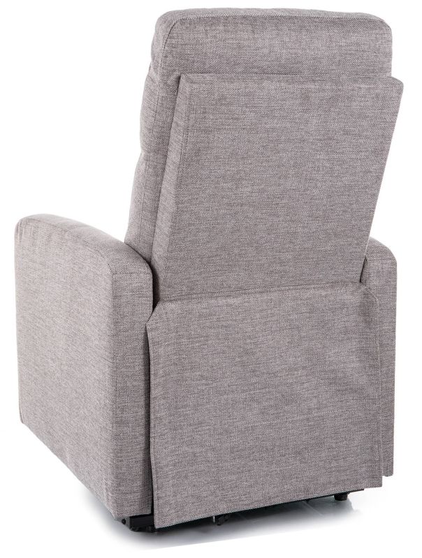 Elektrické elegantné polohovateľné kreslo, sivá brego 07