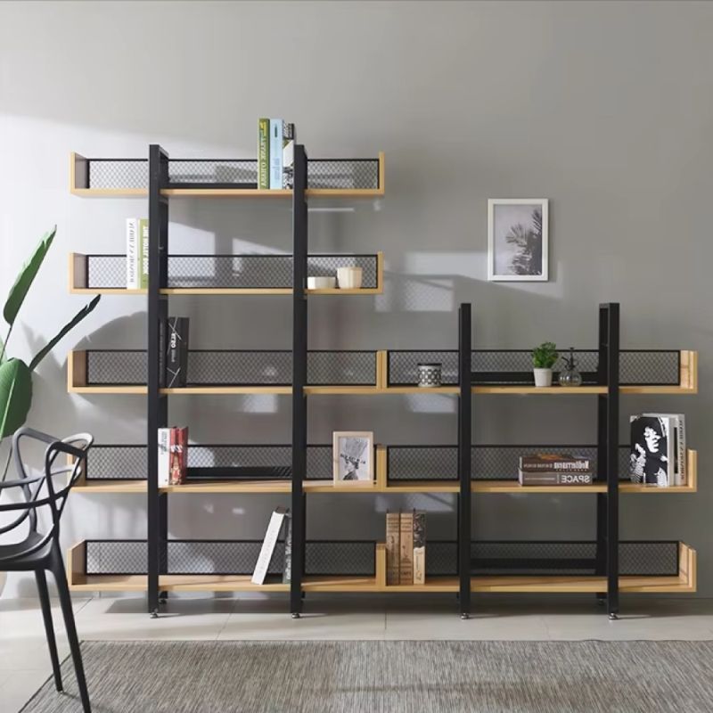 3-policový regál, dub-čierna