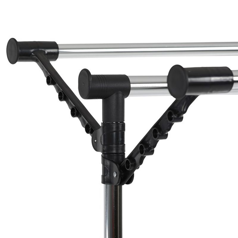 Stojan na šaty s výklopnými ramenami, čierny