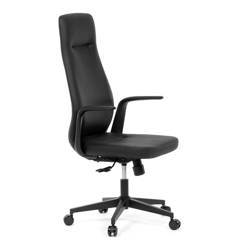 Elegantné čierne kreslo z kvalitnej ekokože