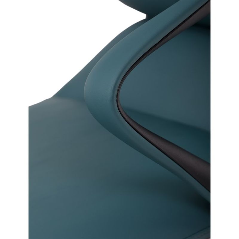 Tyrkysovo modré kancelárske kreslo z kvalitnej ekokože