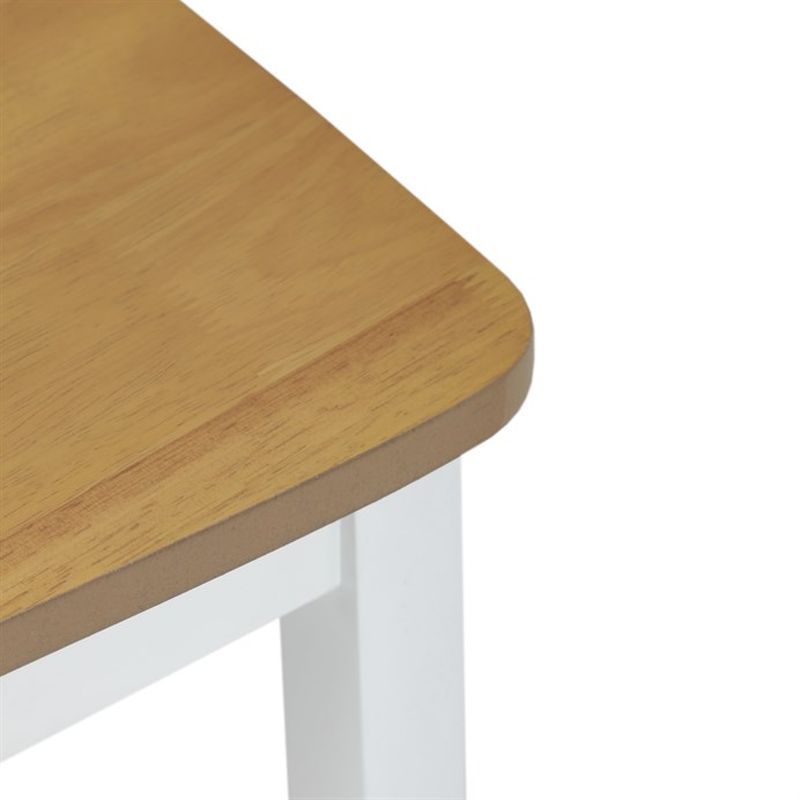 Jedálenský set 1+4, biele nohy-doska v prírodnom dubovom dekore