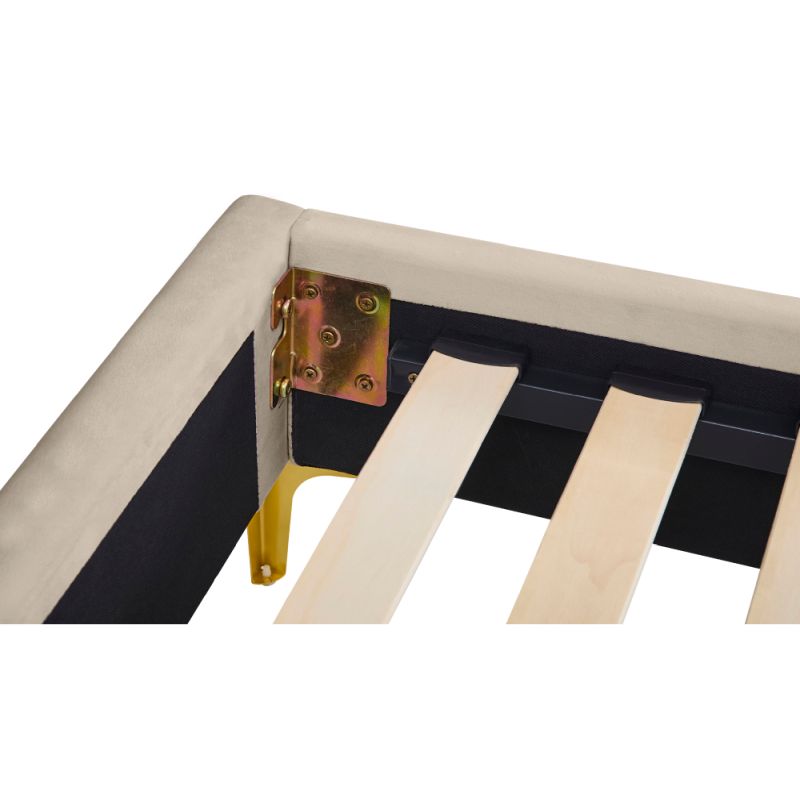 Štýlová posteľ 160x200, béžová Velvet látka